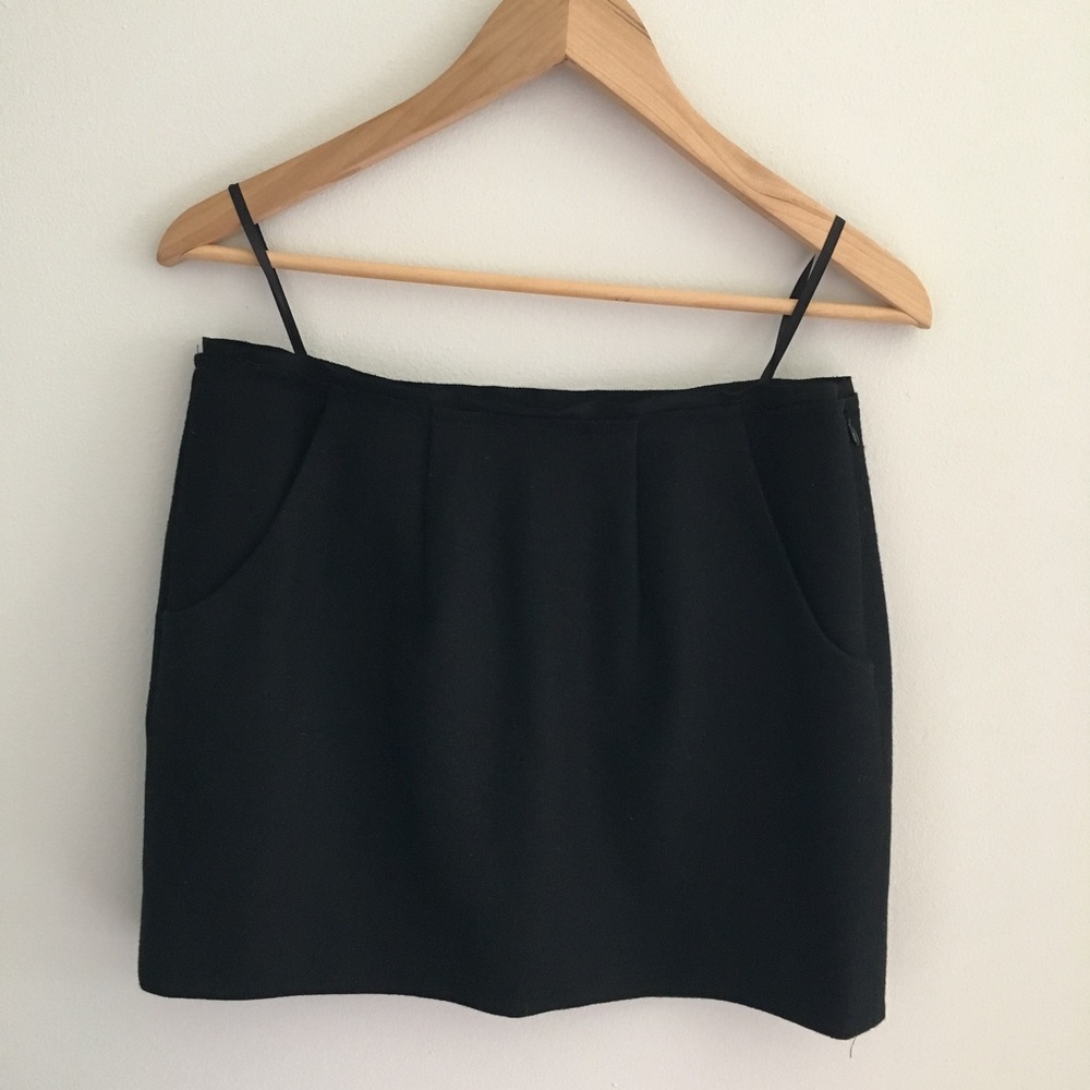 J.Crew Wool Mini Skirt Black Size 4